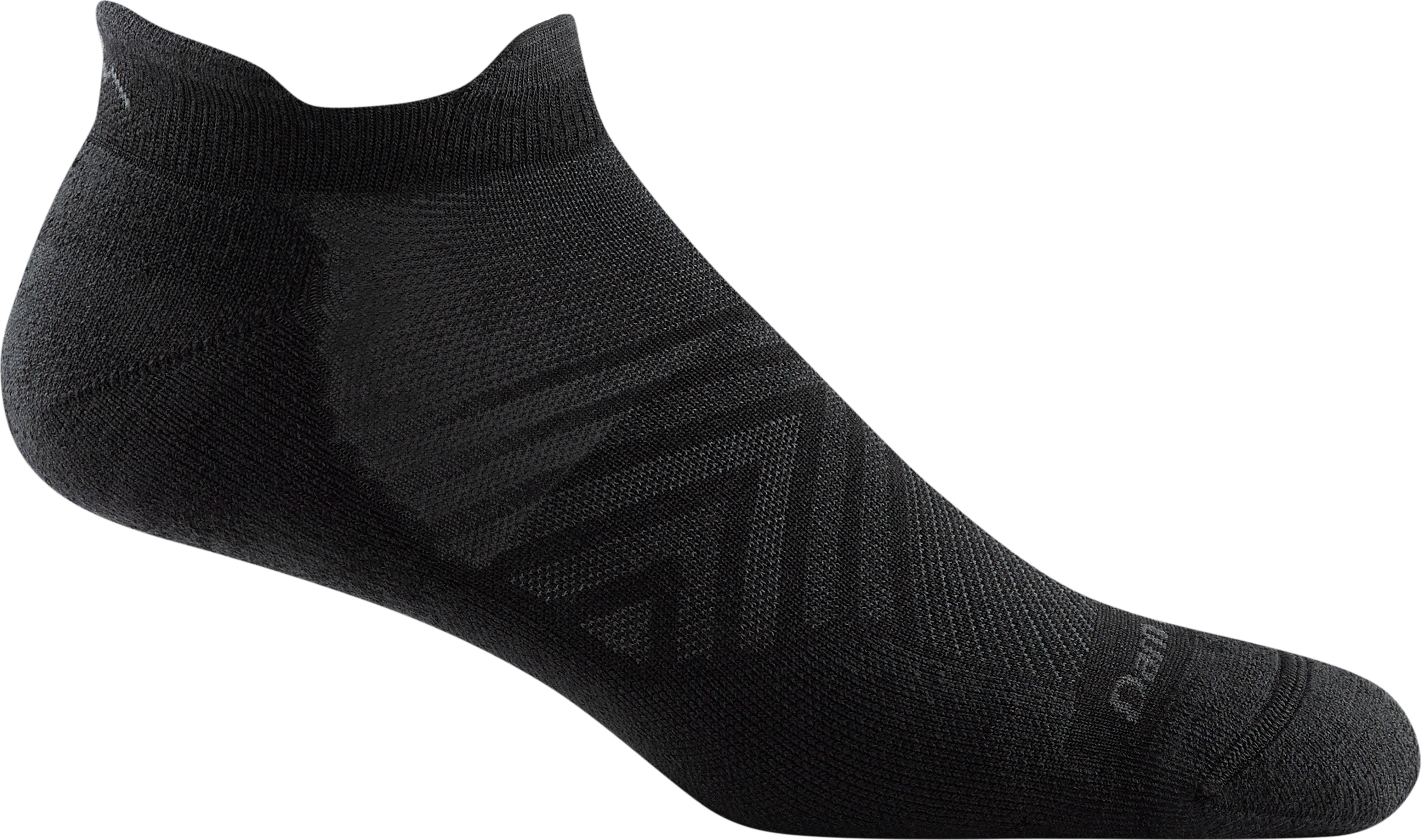 Darn Tough Men's Run No Show Tab Ultra-Lightweight with Cushion Black