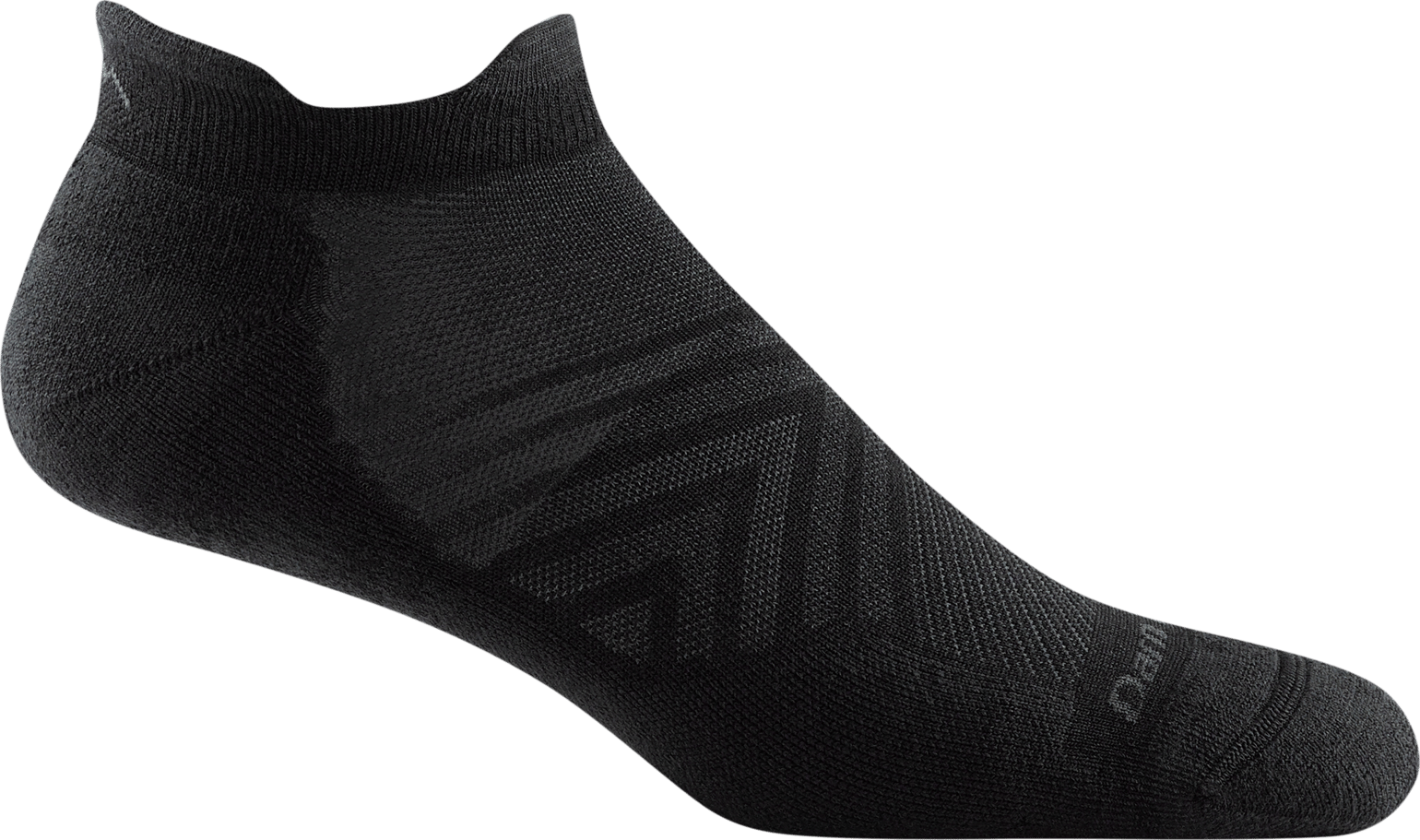 Darn Tough Men's Run No Show Tab Ultra-Lightweight with Cushion Black