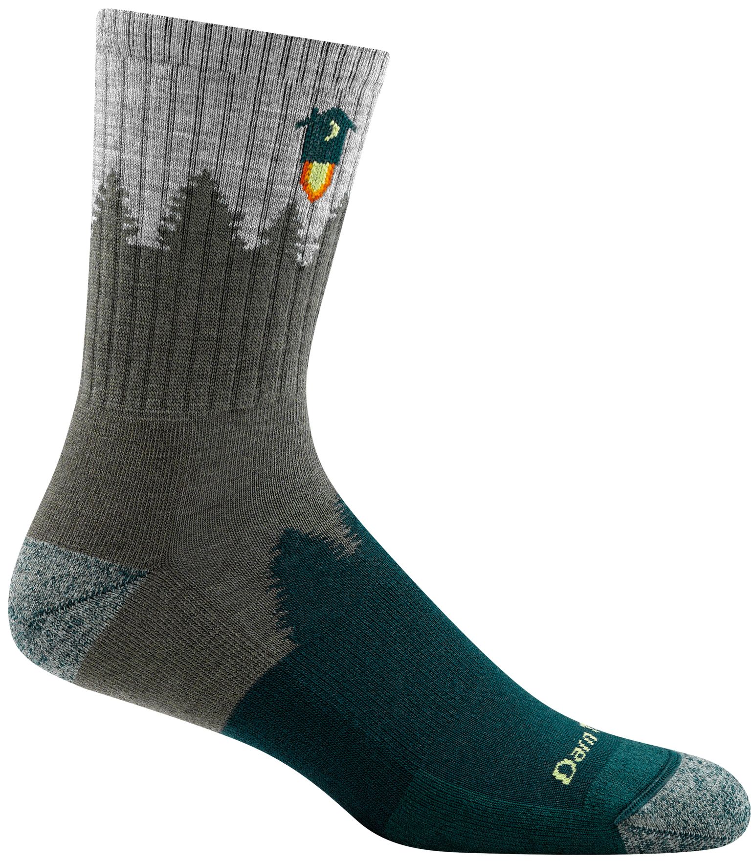 Darn Tough Men's Number 2 Micro Crew Midweight Hiking Sock Gray