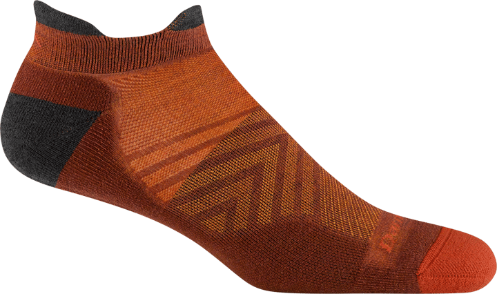 Darn Tough Men's Run No Show Tab Ultra-Lightweight with Cushion Chestnut Darn Tough