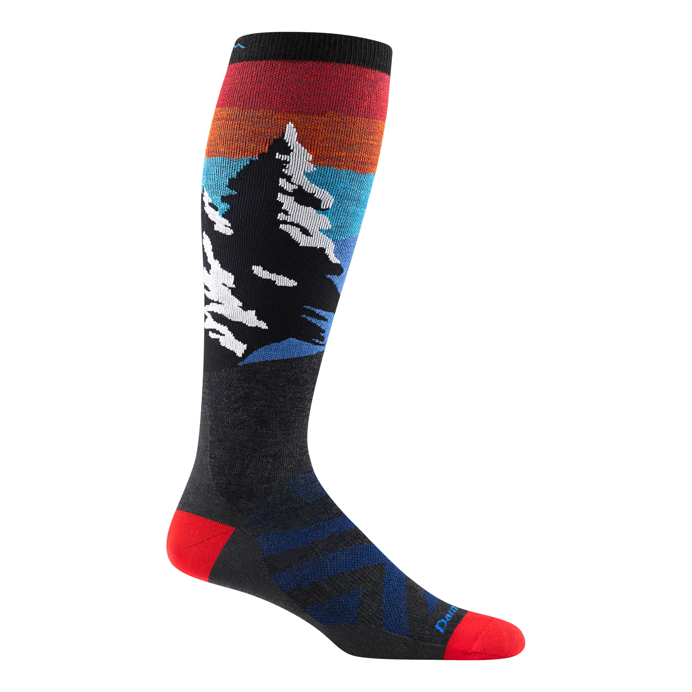 Men’s Solstice Over-The-Calf Lightweight Ski & Snowboard Sock Charcoal