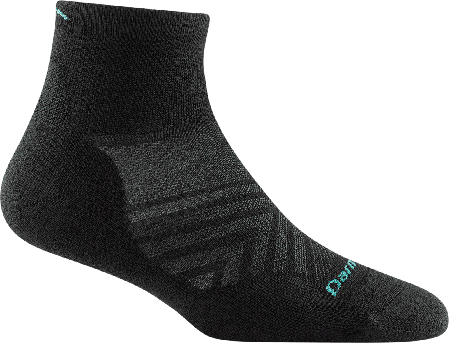 Women's Run 1/4 Ultra-Lightweight Cushion Running Sock  Black