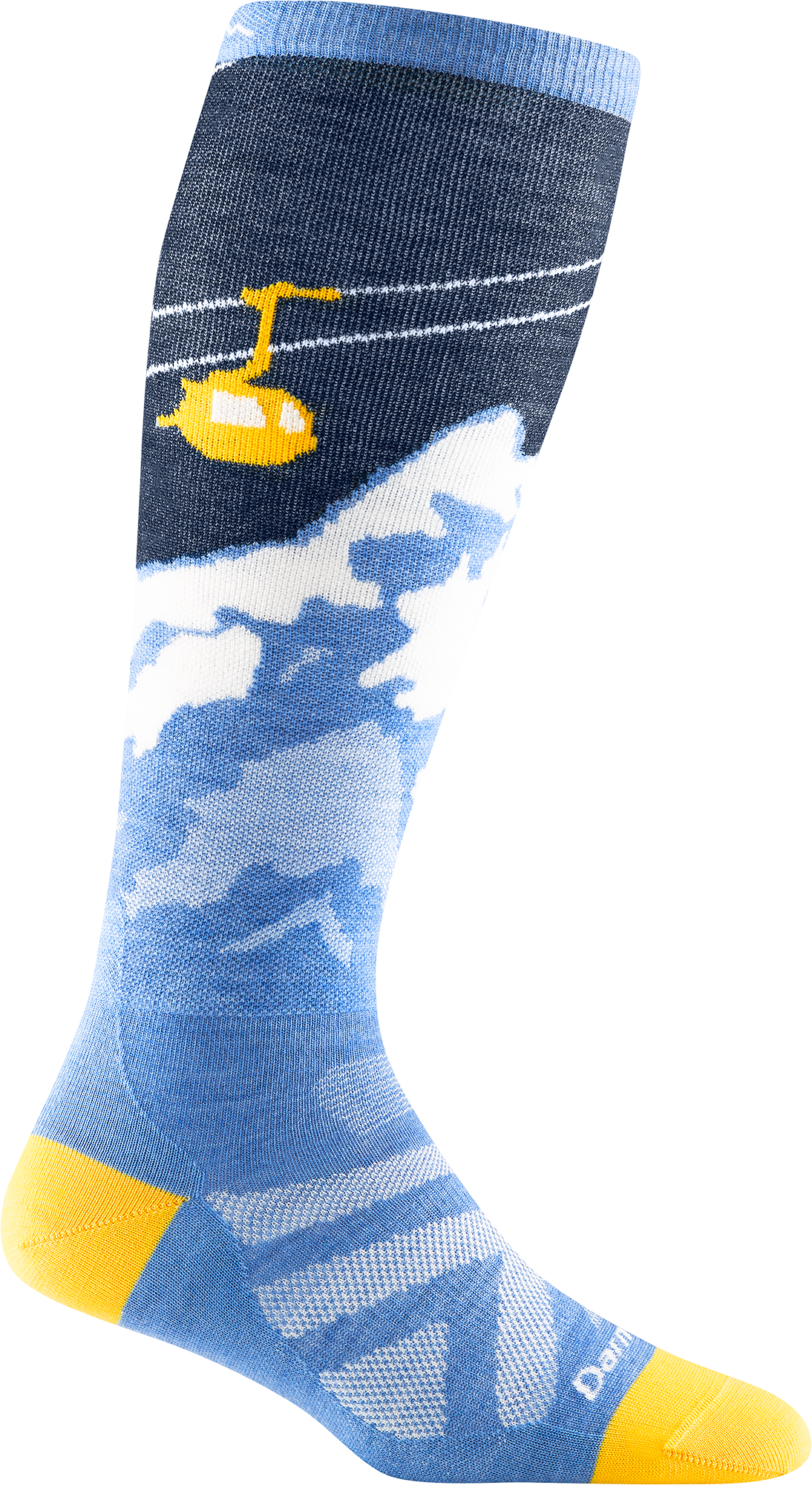 Darn Tough Women's Yeti Over-the-Calf Lightweight Ski & Snowboard Sock No Cushion