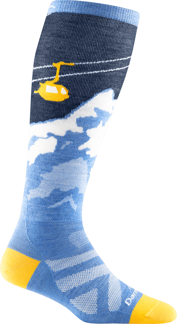 Darn Tough Women's Yeti Over-the-Calf Lightweight Ski & Snowboard Sock No Cushion Midnight Darn Tough