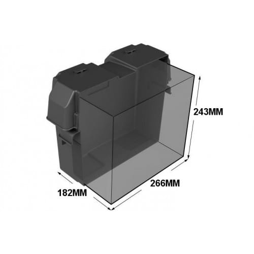 Noco Noco Batterikasse 266x182x243mm Plastkasse Liten Til Batteri Noco