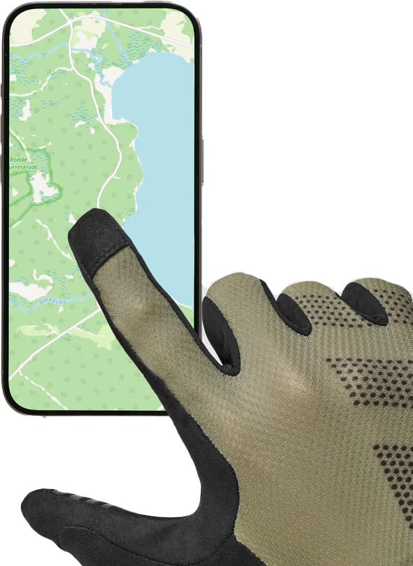 Gripgrab Ride Lite Padded Full Finger Summer Gloves Olive Green Gripgrab