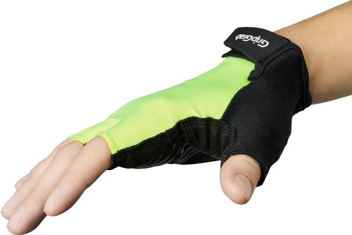 Gripgrab Women's Ride Padded Short Finger Summer Gloves Yellow Hi-vis Gripgrab
