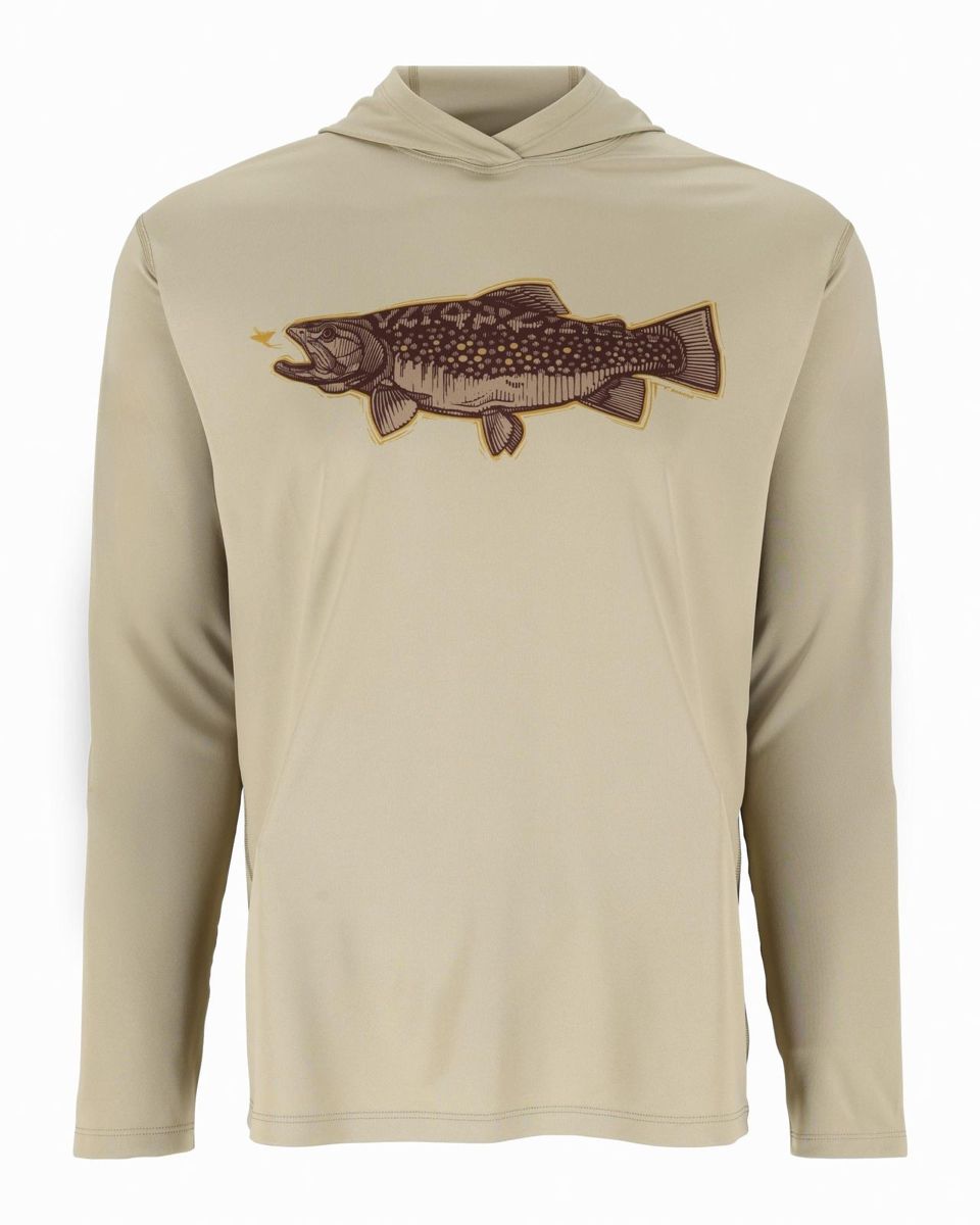 Simms Simms Tech Hoody Artist Series Stone Trout Fly