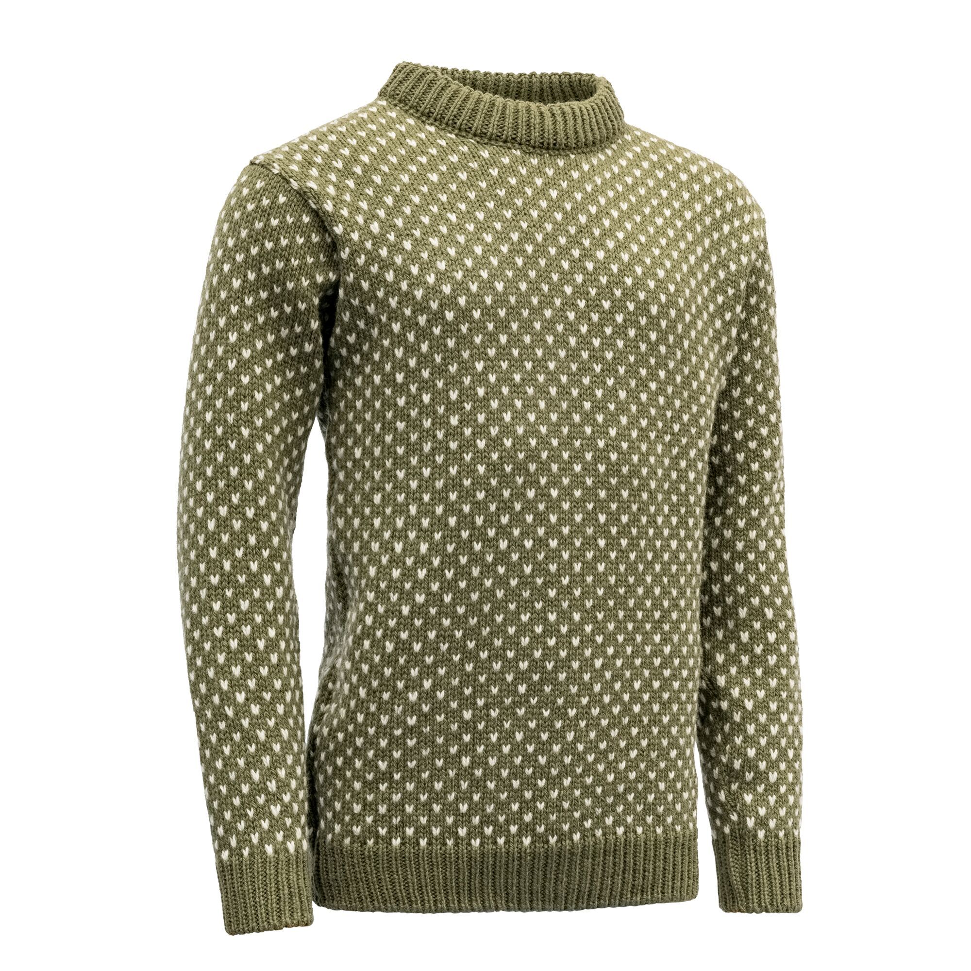 Devold Men’s Nordsjø Sweater Crew Neck  OLIVE