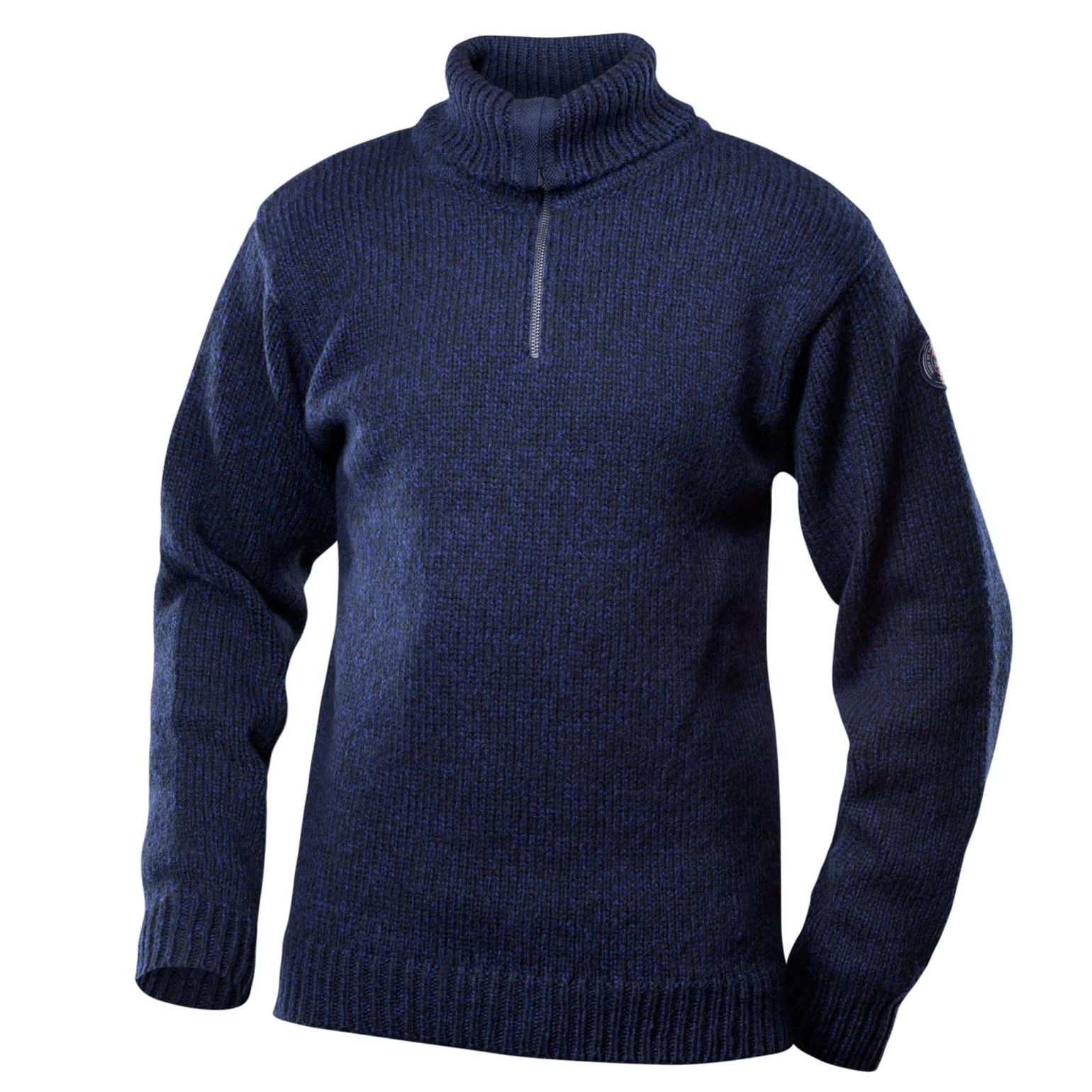 Nansen Sweater Zip Neck DARK BLUE MELANGE