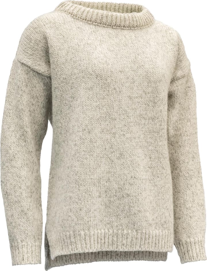 Devold Women's Nansen Sweater Split Seam Grey Melange Devold