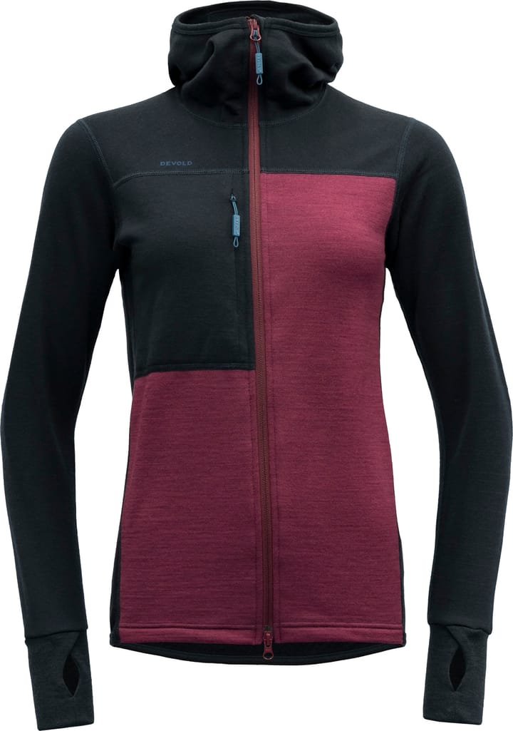 Women's Nibba Hiking Jacket With Hood INK/BEETROOT Devold