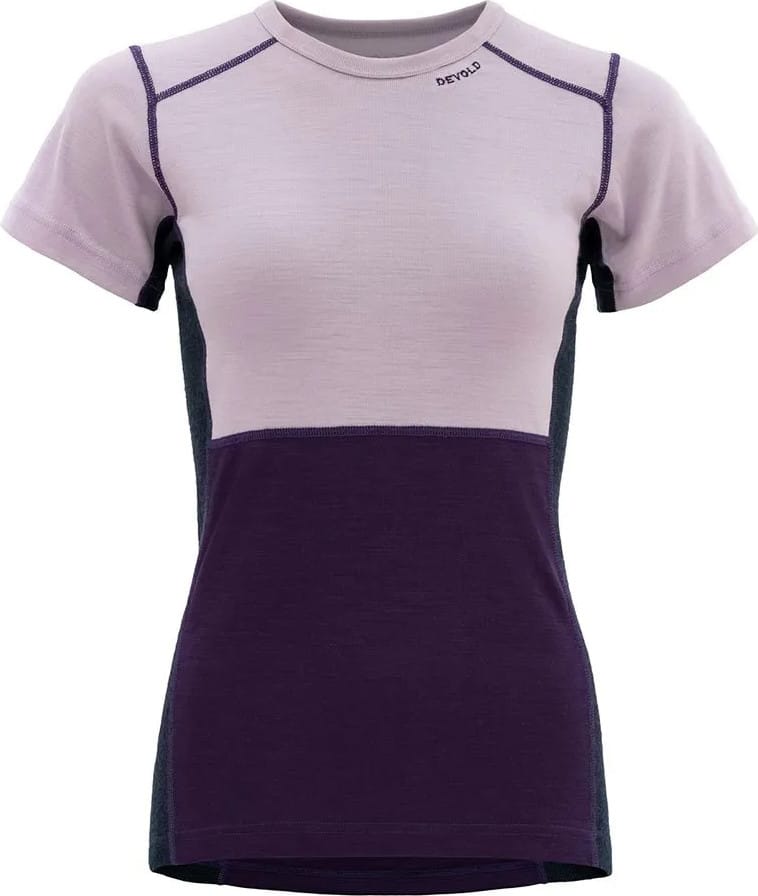 Devold Women's Lauparen Merino 190 T-Shirt Orchid/lilac/ink