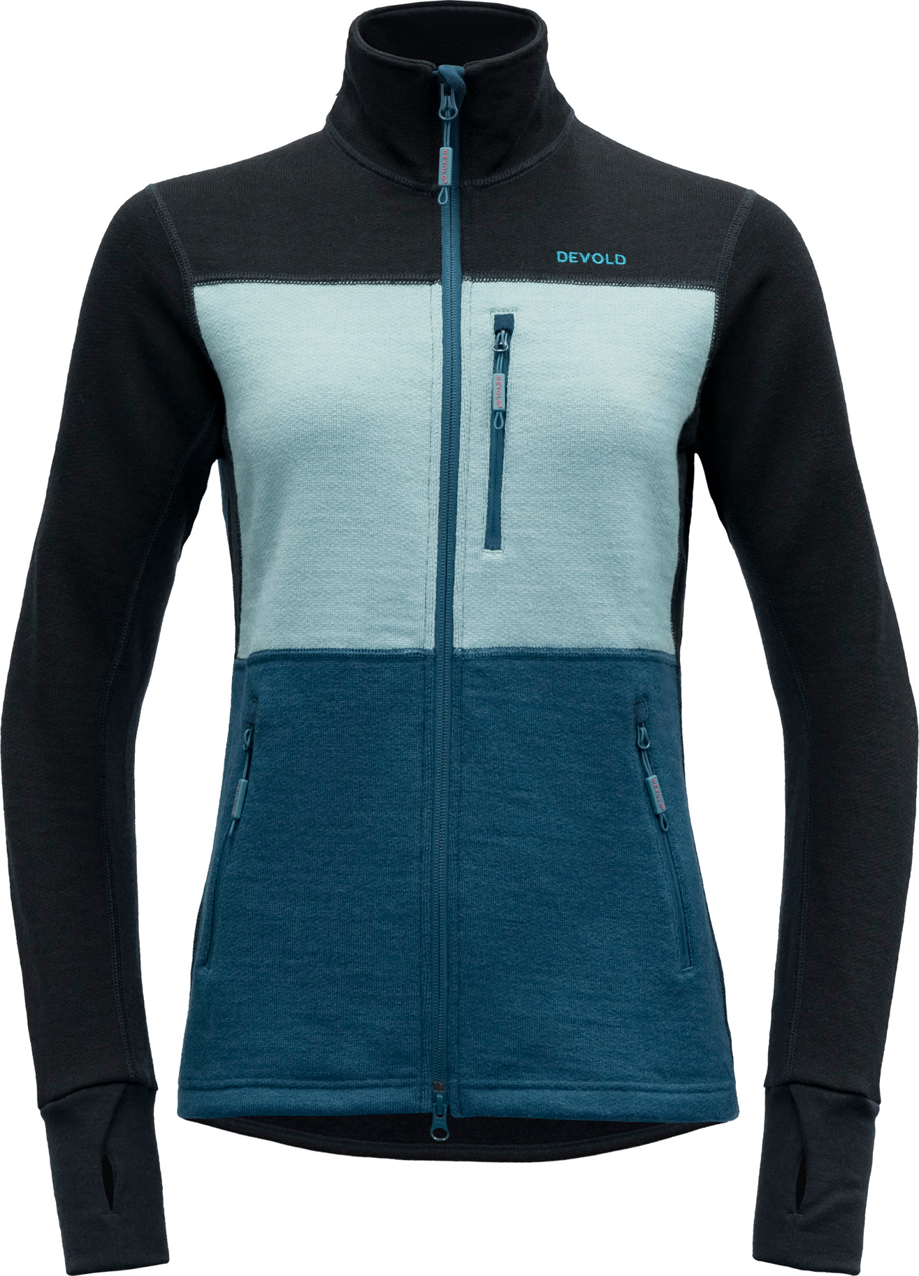 Devold Women's Thermo Wool Jacket Flood/Cameo/Ink Välikerrospuserot XS