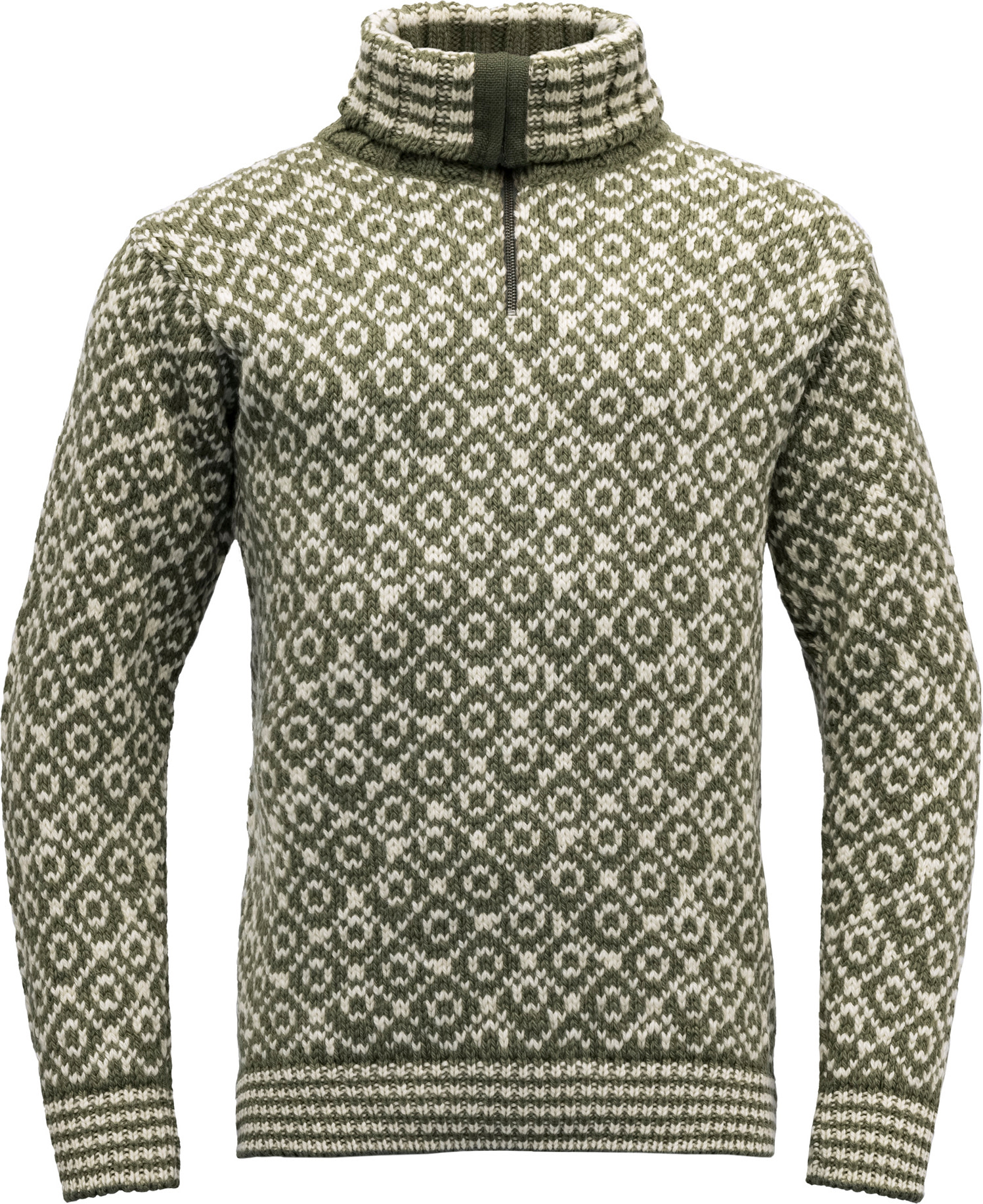 Devold Unisex Svalbard Wool Zip Neck  Offwhite/Anthracite