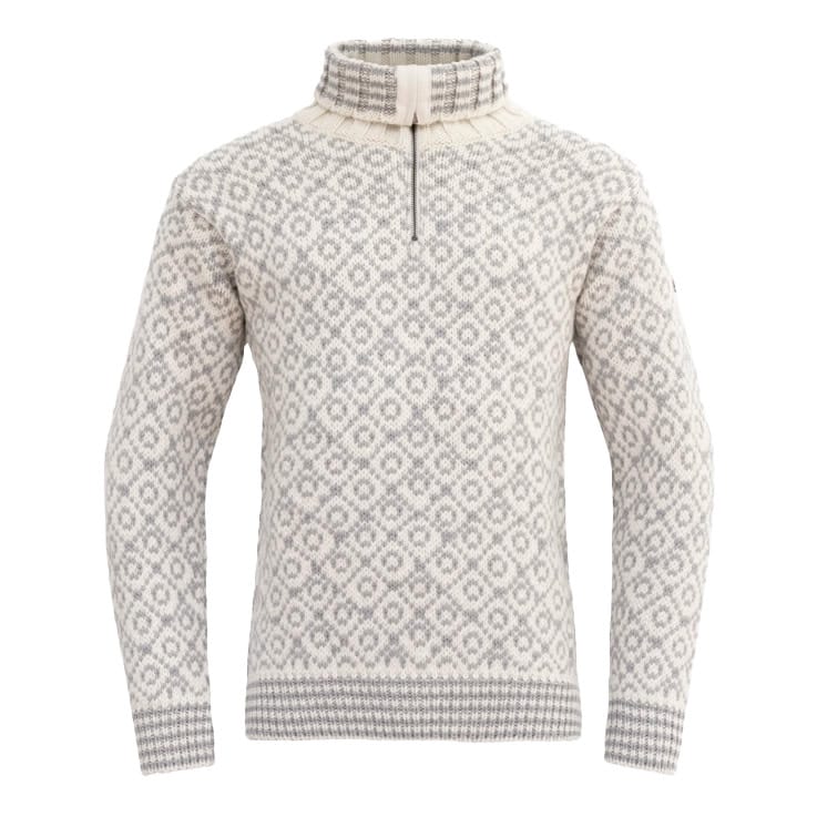 Devold Unisex Svalbard Wool Zip Neck Offwhite