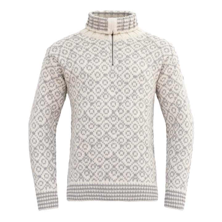 Devold Unisex Svalbard Wool Zip Neck  Offwhite/grey Devold