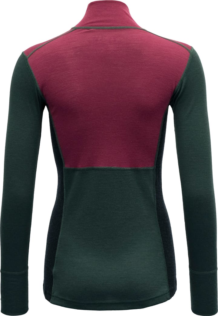 Devold Women's Lauparen Merino 190 Zip Neck BEETROOT/WOODS/INK Devold