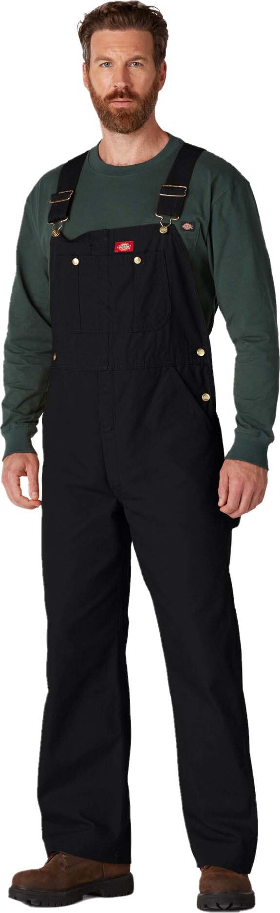 Men's Classic Bib Overalls Rinsed Black