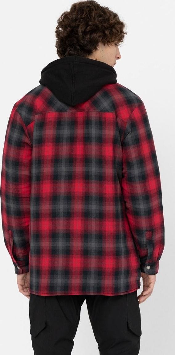 Dickies Men's Fleece Hood Flan Red/Black Dickies