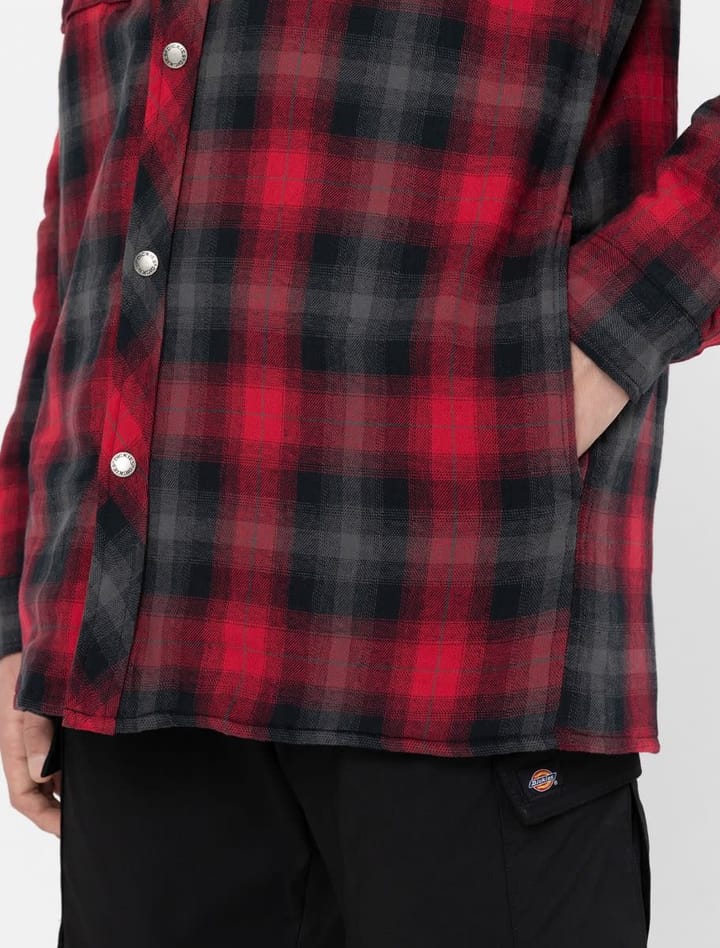 Dickies Men's Fleece Hood Flan Red/Black Dickies