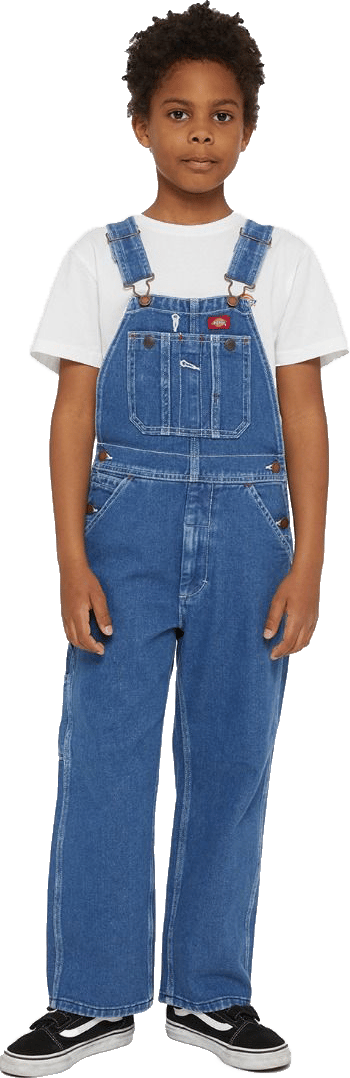 Dickies Kids' Denim Bib Stonewashed Indigo Blue Dickies