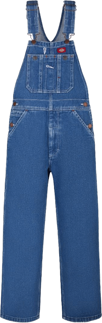 Dickies Kids' Denim Bib Stonewashed Indigo Blue Dickies