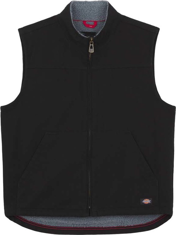 Men’s Duck Sherpa Lined Vest Rinsed Black