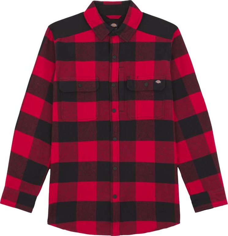 Men’s Performance Heavy Flannel Check Shirt Red/Black