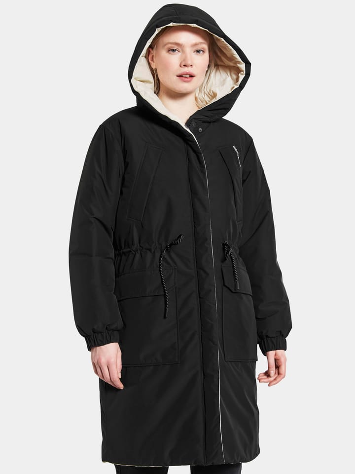 Anna Reversible Women's Parka White Foam/Black Didriksons