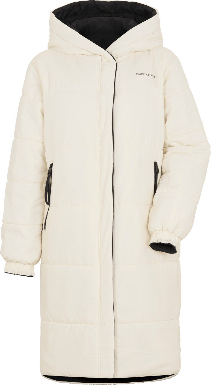 Anna Reversible Women's Parka White Foam/Black Didriksons