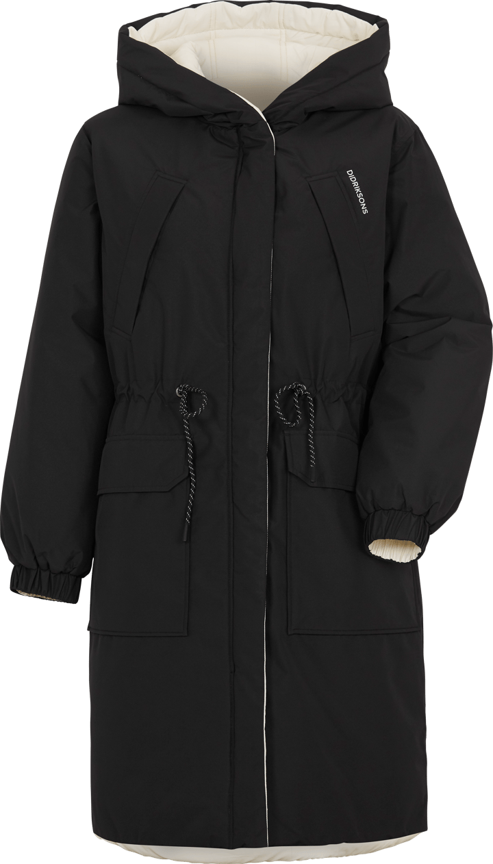 Anna Reversible Women's Parka White Foam/Black Didriksons