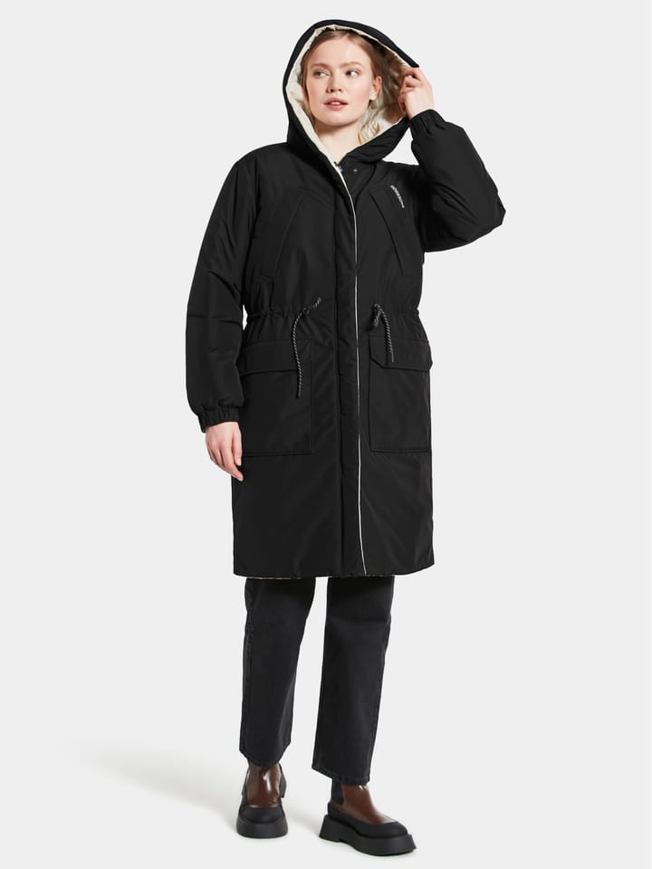 Anna Reversible Women's Parka White Foam/Black Didriksons