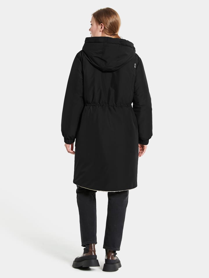 Anna Reversible Women's Parka White Foam/Black Didriksons