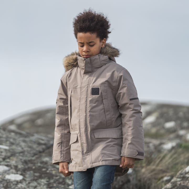 Didriksons Kids' Sylvin Parka Ash Brown Didriksons Didriksons Kids' Sylvin Parka Ash Brown Didriksons