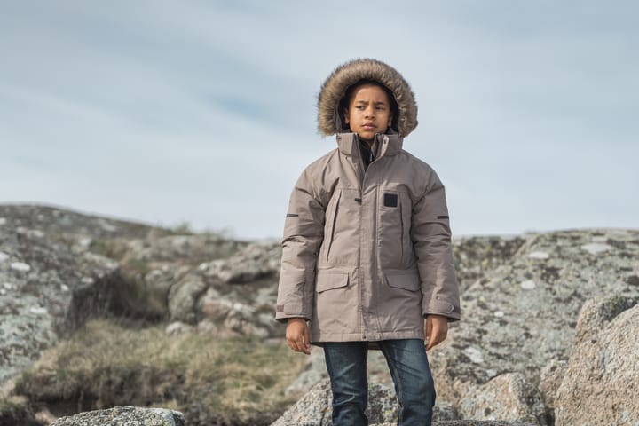 Didriksons Kids' Sylvin Parka Ash Brown Didriksons
