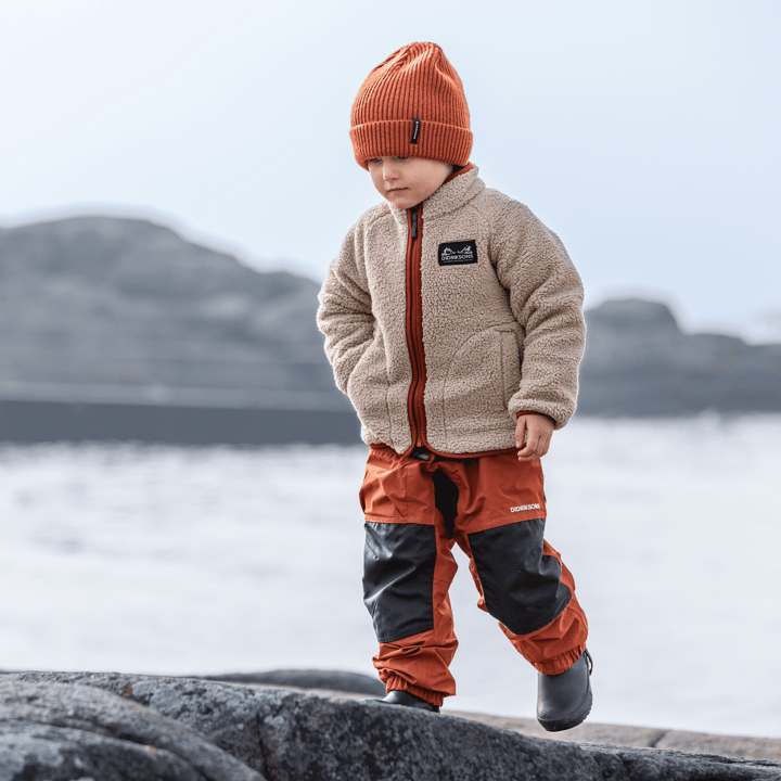 Didriksons Kids' Gibbs Full Zip 2 Beach Beige/Rust Didriksons