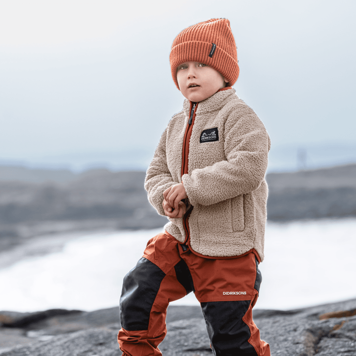 Didriksons Kids' Gibbs Full Zip 2 Beach Beige/Rust Didriksons