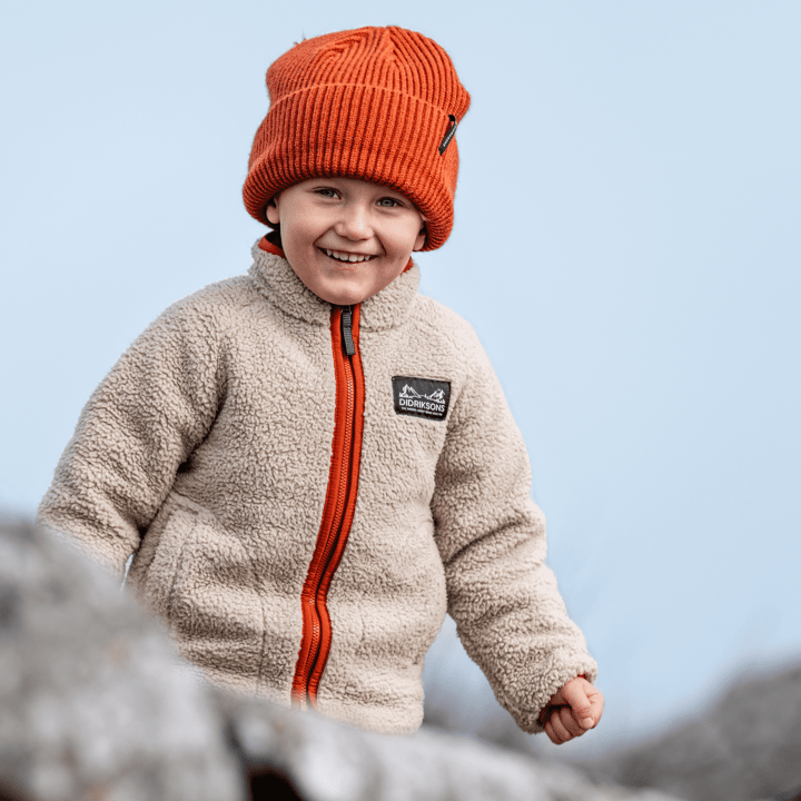 Didriksons Kids' Gibbs Full Zip 2 Beach Beige/Rust Didriksons