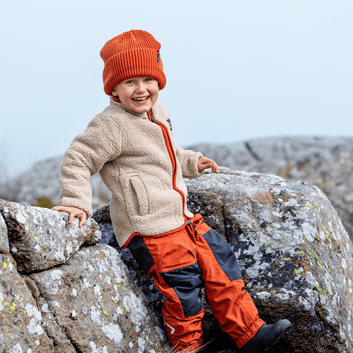 Didriksons Kids' Gibbs Full Zip 2 Beach Beige/Rust Didriksons