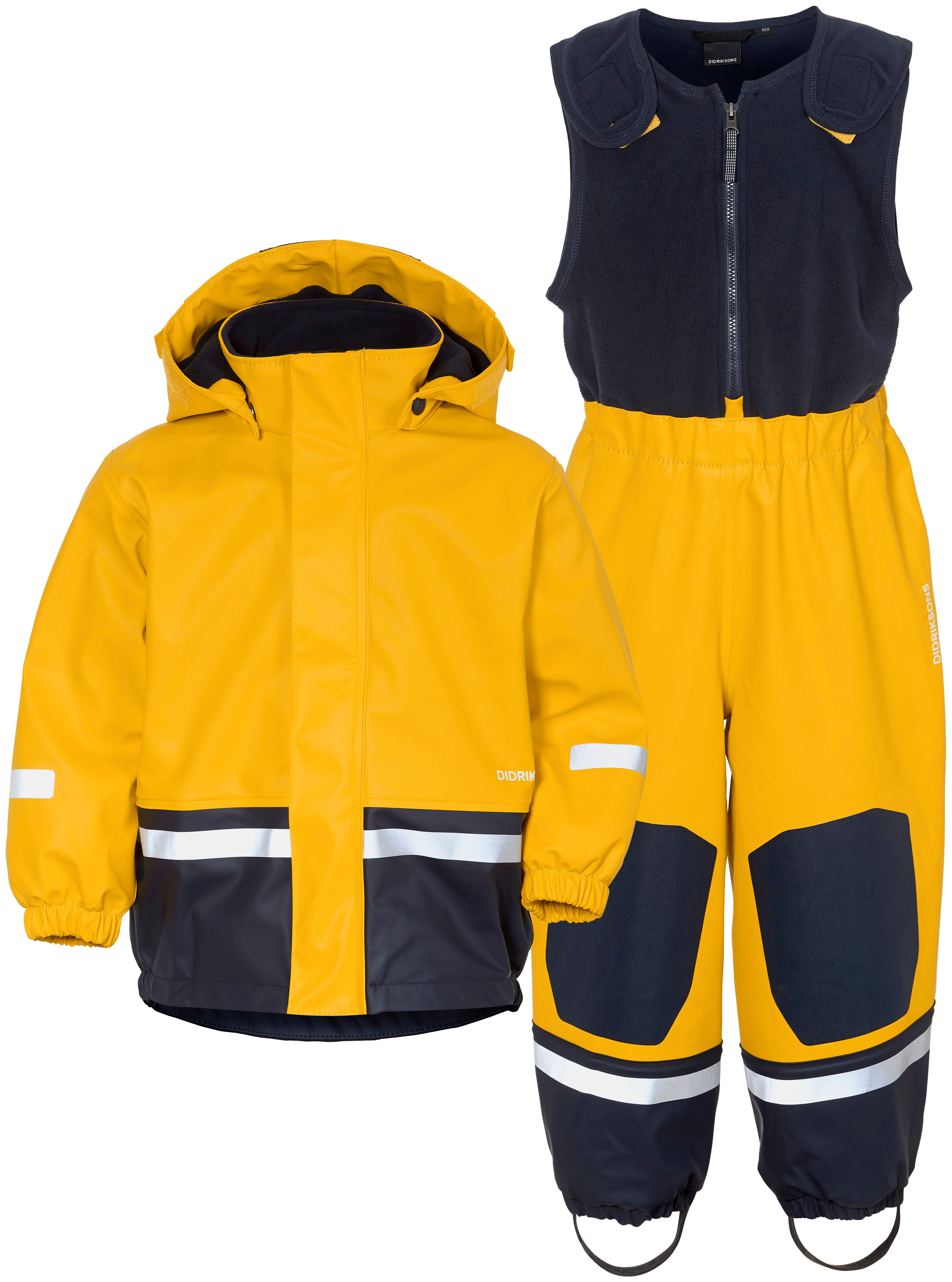 Didriksons Kids' Boardman C Set Oat Yellow Regnsett 80