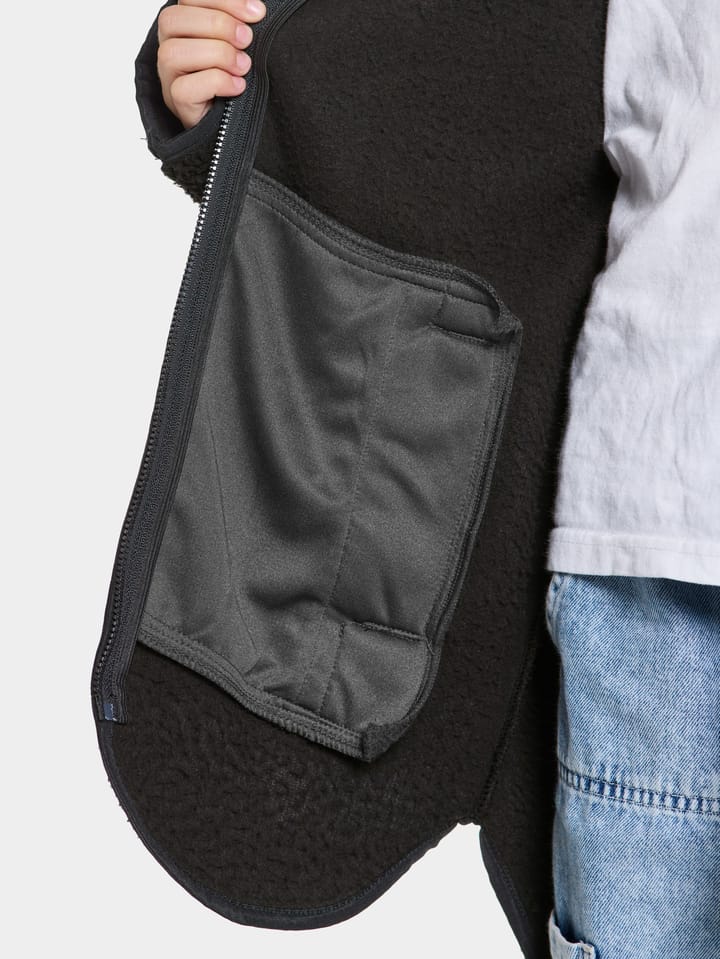 Didriksons Kids' Marmor Full Zip Long Black Didriksons