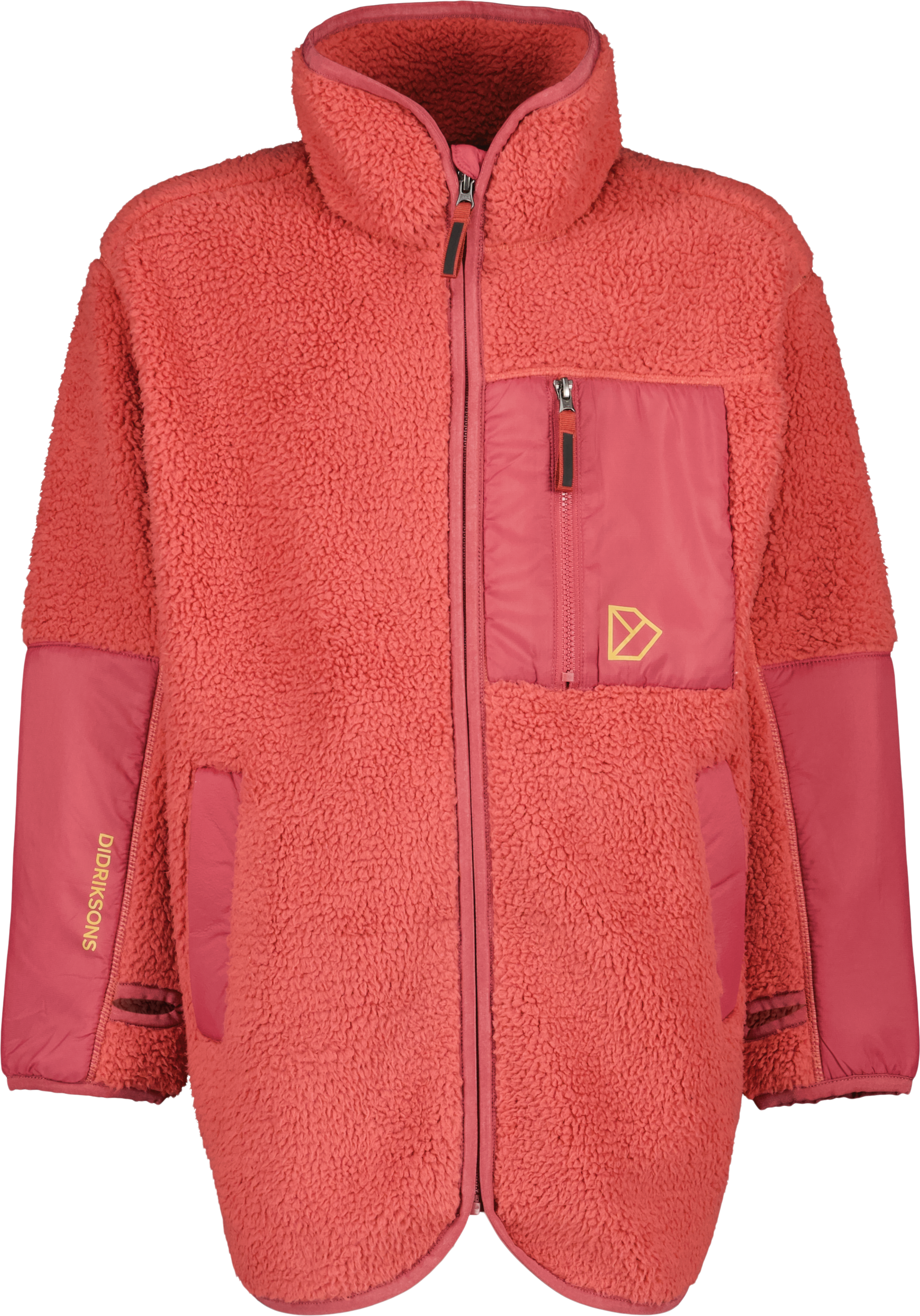 Didriksons Kids' Marmor Full Zip Long Mineral Red Mellomlag trøyer 160