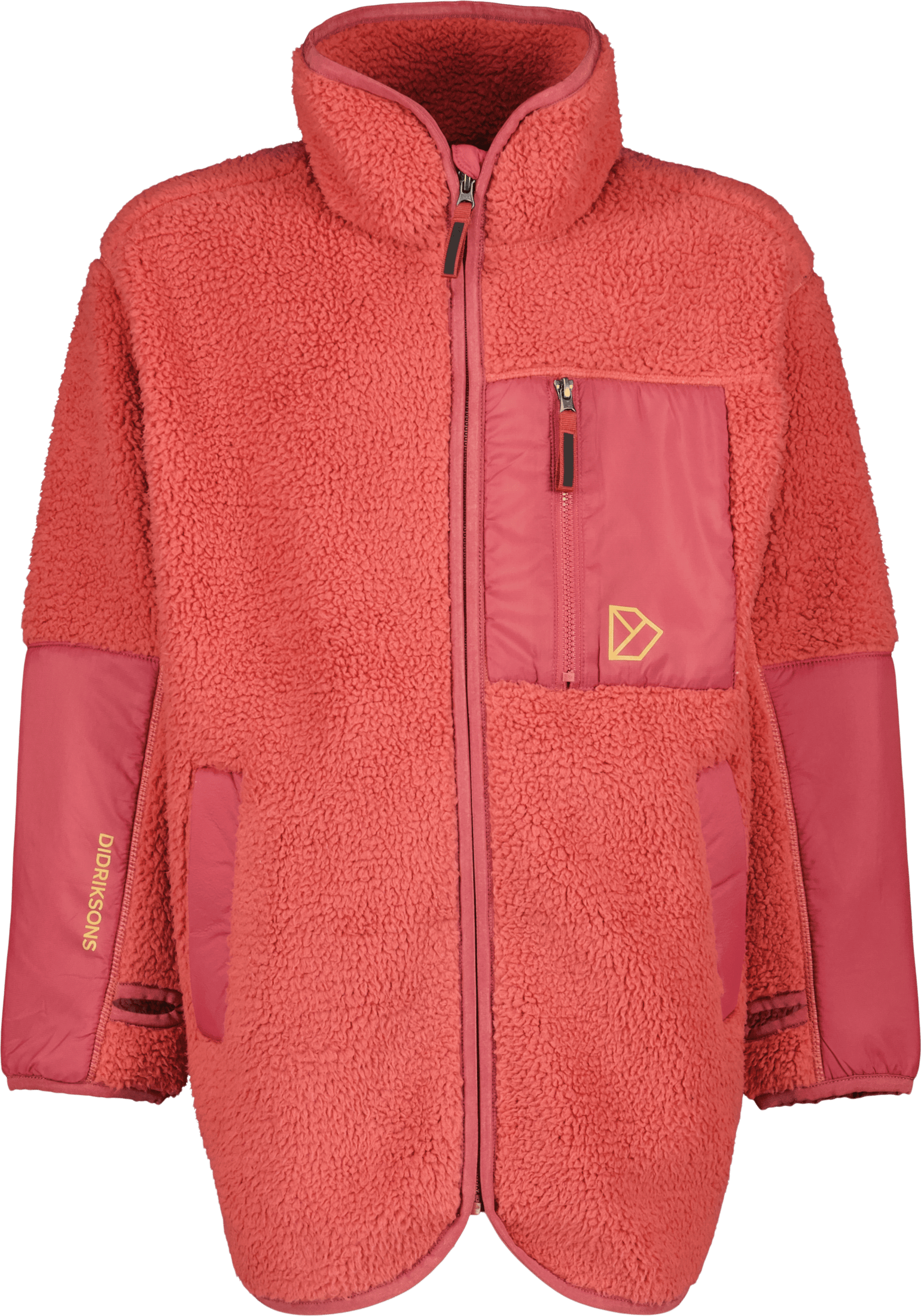Didriksons Kids' Marmor Full Zip Long Mineral Red