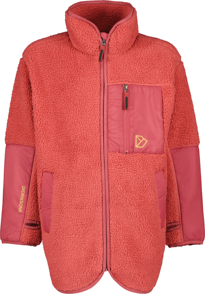 Didriksons Kids' Marmor Full Zip Long Mineral Red Didriksons
