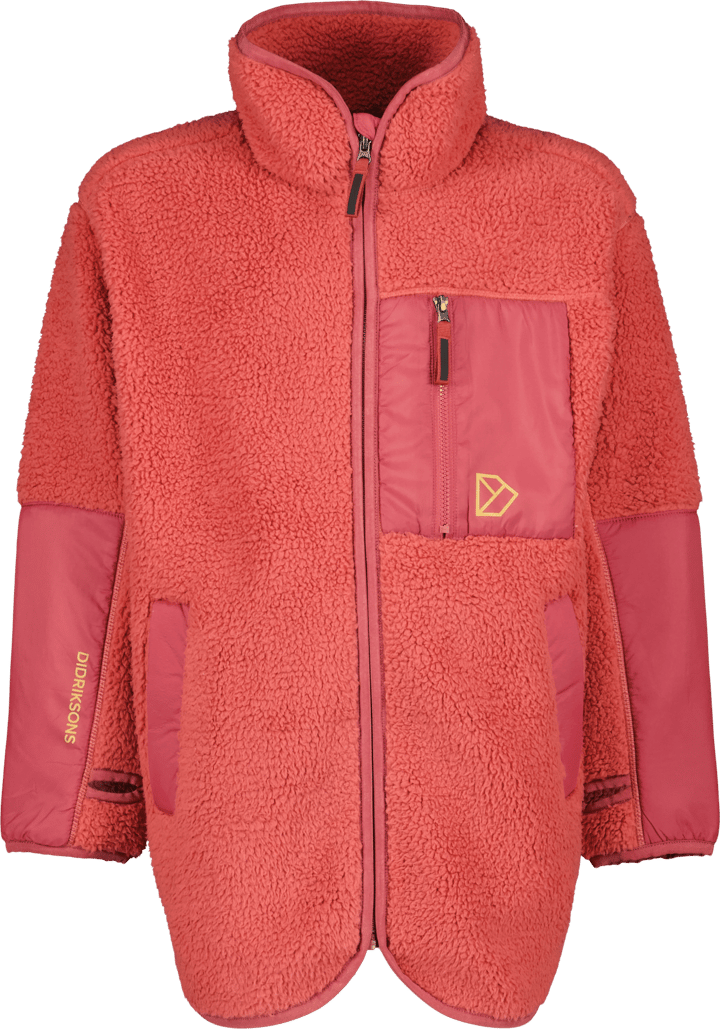 Didriksons Kids' Marmor Full Zip Long Mineral Red Didriksons