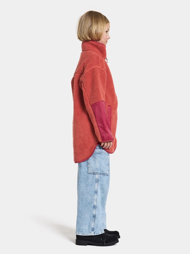 Didriksons Kids' Marmor Full Zip Long Mineral Red Didriksons