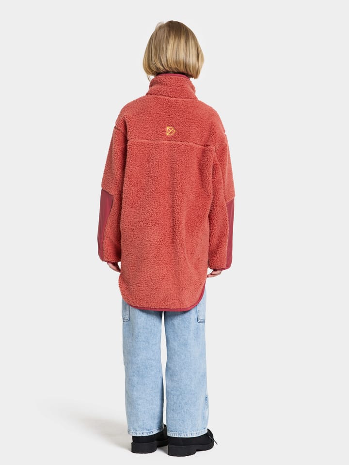 Didriksons Kids' Marmor Full Zip Long Mineral Red Didriksons