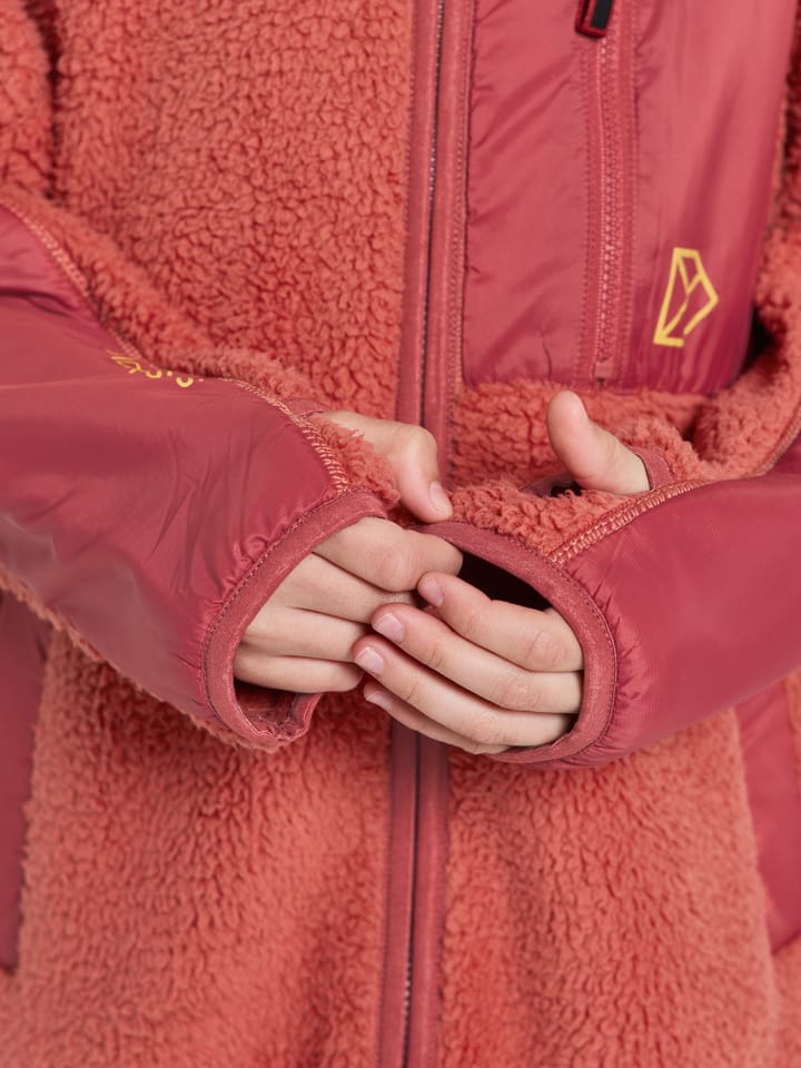 Didriksons Kids' Marmor Full Zip Long Mineral Red Didriksons