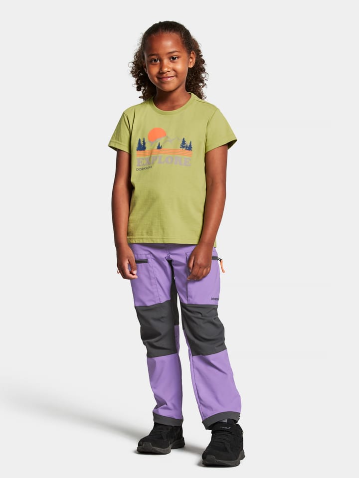 Kids' Mynta Logo T-shirt Explore Bigger Fern Green Didriksons
